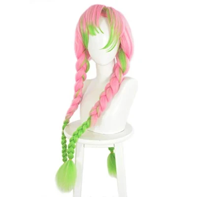Afbeelding van HIROAKIYA Mitsuri Kanroji Wig, Demon Slayer Kimetsu no Yaiba Cosplay Wig with Cap