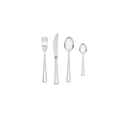 Afbeelding van Gerlach Antica Bestekset in koffer, voor 12 personen, vaatwasserbestendig, roestvrij staal, elegant bestek, mes, vork, lepel, theelepel, tafelbestek, taartvork, taartspatel, roestvrij, 68 stuks