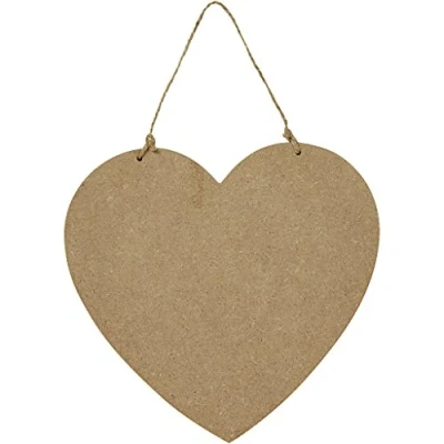 Afbeelding van Creotime Houten Hart 18,5 X 19,5 Cm Blank