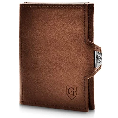 Afbeelding van GenTo® SMARTLET Slimme portemonnee met en zonder muntvakje Geteste RFID NFC bescherming kleine slanke mini dun kaarthoesje voor mannen vrouwen Inclusief geschenkverpakking
