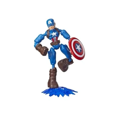 Afbeelding van Avengers E7869 Marvel Bend and Flex Action Figure Toy, 6 Inch Flexible Captain America, Includes Accessory, Ages 4 Up, Multicolor