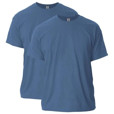 Afbeelding van Gildan T shirt voor heren, Heather Indigo (2 stuks), L