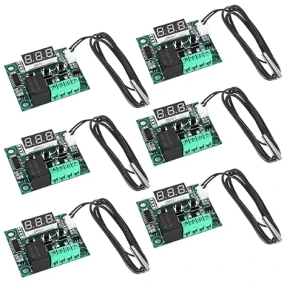 Afbeelding van 6 stuks W1209 DC 12 V LED digitale thermostaat temperatuurregelaar module 50 110 C Temp control schakelaar board met waterdichte sensor sonde, verwarmen / koelen