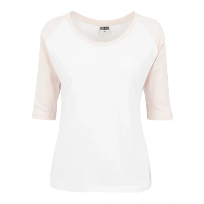 Afbeelding van Urban Classics Ladies 3/4 Contrast Raglan TEE Tshirt print, Dames, Maat: XS, White