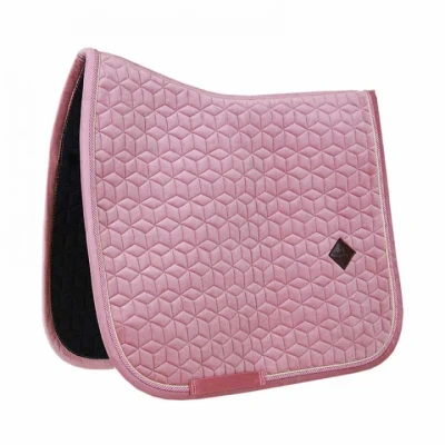 Afbeelding van Kentucky Zadeldekje Velvet Dressuur Oud Roze Cob