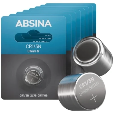 Afbeelding van ABSINA 8 x CR1/3N lithium batterij 3V CR11108 lekvrij en met lange houdbaarheid 160mAh