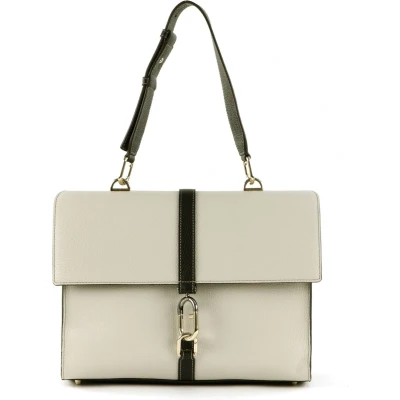 Afbeelding van FURLA Leren Schoudertas Avondtas Narciso Shoulder Bag Perla e + Marmo c Nero Wit