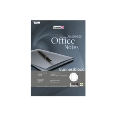 Afbeelding van LANDRE 100555411 Collegeblok Business 5 pack A4 100 vellen geruit 10 mm 80 g/m² geperforeerd schrijfblok notitieblok schoolblok