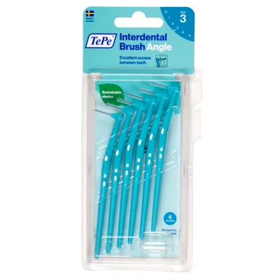 Afbeelding van 6x TePe Angle Interdentale Ragers 0,6 mm Blauw 6 stuks