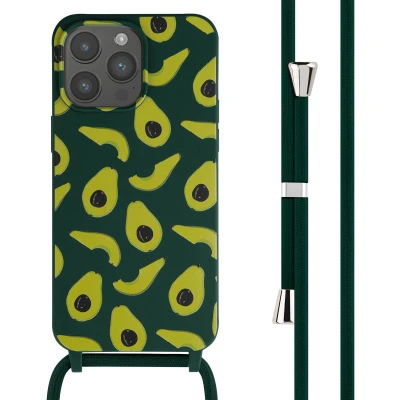 Afbeelding van Apple iPhone 15 Pro Max Hoesje Siliconen en TPU (zacht) iMoshion Softcase/Koordhoesje/Backcover Groen Telefoonhoesje