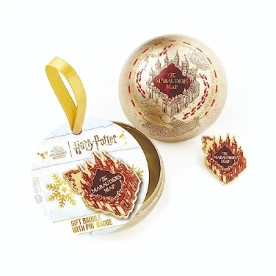 Afbeelding van Harry Potter Officiële Marauders Kaart Bauble met Pin Badge Binnen