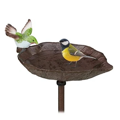Afbeelding van Relaxdays Vogelbad Op Pin Drinschaal Gietijzer