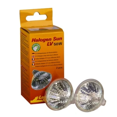 Afbeelding van Lucky Reptile Halogen Sun LV Warmtestraler 50W zonlichtlamp voor G5.3 steekfitting speciale reflectorvorm lamp met goede licht en warmteopbrengst in de lichtfocus verlichting reptielen