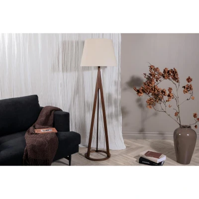 Afbeelding van Svea Nala vloerlamp 160 cm linnen espresso Polypropyleen