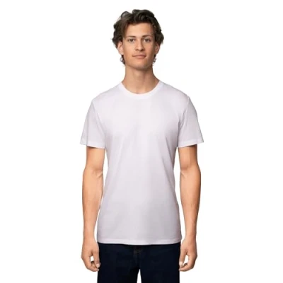 Afbeelding van DANISH ENDURANCE T Shirt van Biologisch Katoen, voor Heren, Crew Hals of V Hals, Ultrazachte Basic, 1 pack, Ronde Wit, S
