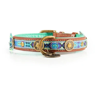 Afbeelding van Dwam Halsband Boho Juan Blauw&amp;Turquoise Hondenhalsband 34 42x2.5 cm