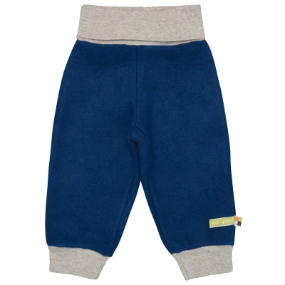 Afbeelding van loud + proud Uniseks wollen fleece voor kinderen, GOTS gecertificeerd, vrijetijdsbroek, ultra marine, 86 92