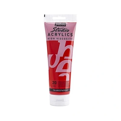 Afbeelding van Pebeo Studio Acrylverf, 250 ml, Quinacridone Scarlet