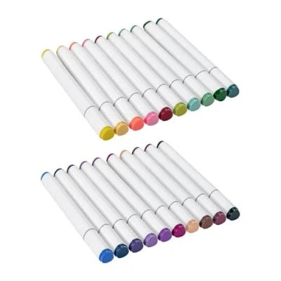 Afbeelding van Ideen mit Herz Duo marker Sorteren 2 met punten Twin kleurpotloden op waterbasis viltstiften airbrush pen 20 stuks