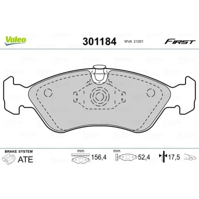 Afbeelding van Valeo Remblokset 301184