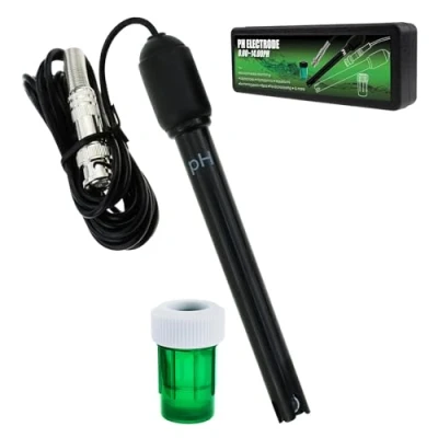 Afbeelding van 0 14 PH Elektrode Sonde BNC connector, 300cm Kabel voor meter MonitorControlemechanisme Testsensor, Vervangingsuitrusting Aquarium HydrocultuurPlant Zwembad Spa