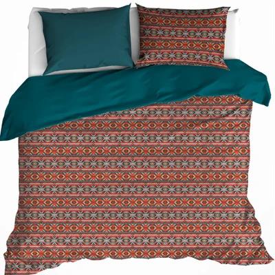 Afbeelding van Dekbedovertrek De Witte Lietaer Melchior Brandy Brown Flanel 240 x 200 / 220 cm Lits Jumeaux