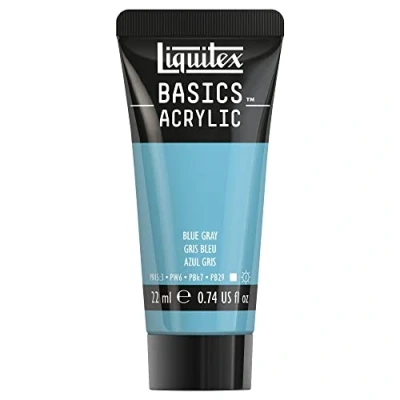 Afbeelding van Liquitex 8870511​ Basics acrylverf Blue Grey, 22 ml tube, lichtecht, waterbestendig, voor het schilderen en decoreren van hout, metaal, keramiek, kunststof, canvas