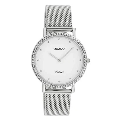 Afbeelding van OOZOO C20050 Horloge Vintage Mesh zilverkleurig 34 mm