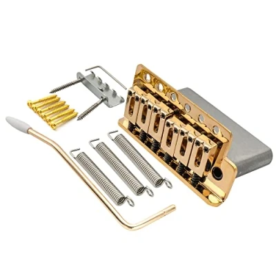 Afbeelding van Wilkinson WOV04 54mm Tremolo Brug 6 Schroeven voor Squier/Mexico Fender/MIJ Strat Elektrische Gitaar, Goud