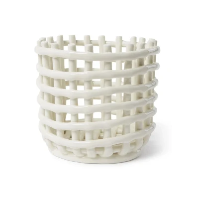 Afbeelding van Ferm Living Keramische Mand Small wit