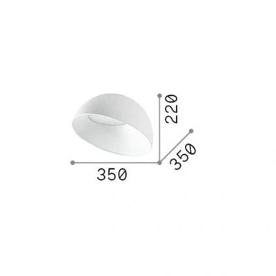 Afbeelding van Ideallux Ideal Lux LED plafondlamp Corolla 2, wit, metaal, Ø 35 cm