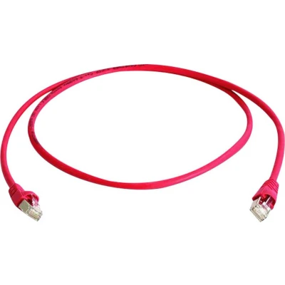 Afbeelding van Telegärtner RJ45 (cross) Netwerkkabel Aansluitkabel CAT 6A S/FTP 5.00 m Rood Vlambestendig, Halogeenvrij
