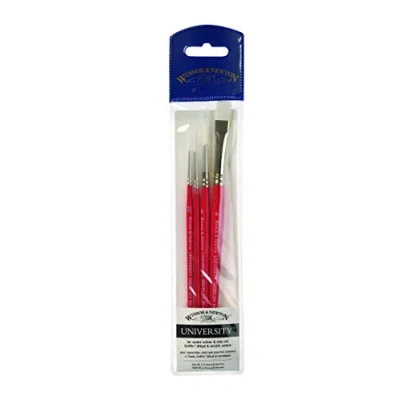 Afbeelding van Winsor &amp; Newton ‎5490608 University penselen Kit (4 stuks) voor vloeibare olie, acryl en aquarel