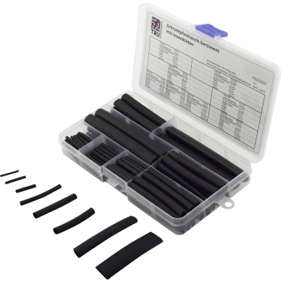 Afbeelding van TRU COMPONENTS TC 6793940 Krimpkous assortiment Zwart Krimpverhouding:3:1 100 stuk(s)
