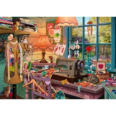 Afbeelding van Schmidt Legpuzzel In Het Naai Atelier 49 X 69 Cm 1000 Stukjes