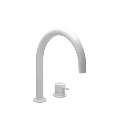 Afbeelding van Waterevolution Flow 2 gats wastafelkraan mat wit T112UBR