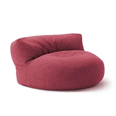 Afbeelding van LUMALAND Beanbag Lounge: Zitzak (320 L) voor uw goedgevulde sit in Ontdek modern, knuffelbaar design &amp; relax stijl outdoor I Met aanpasbare EPS vulling 90 x 50 cm [Rood]