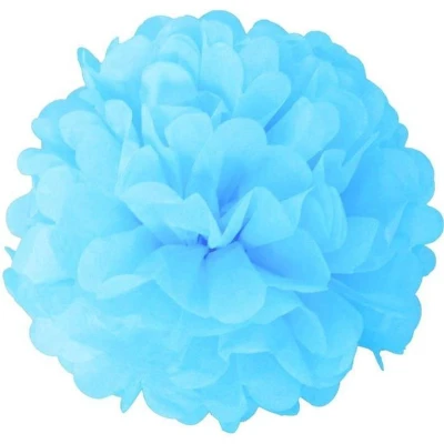 Afbeelding van Pompom baby blauw 2 stuks