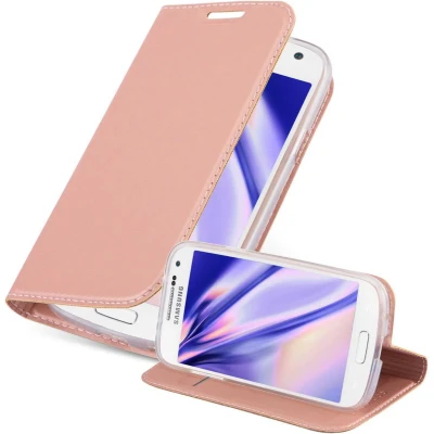 Afbeelding van Cadorabo Hoesje geschikt voor Samsung Galaxy S4 MINI in CLASSY ROSE GOUD Beschermhoes met magnetische sluiting, standfunctie en kaartvakje Book Case Cover Etui