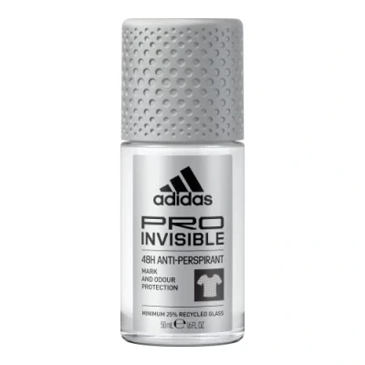Afbeelding van adidas Pro Invisible anti transpirant deodorant roll on voor hem, 48 uur droogbescherming en langdurige frisheid, 50 ml