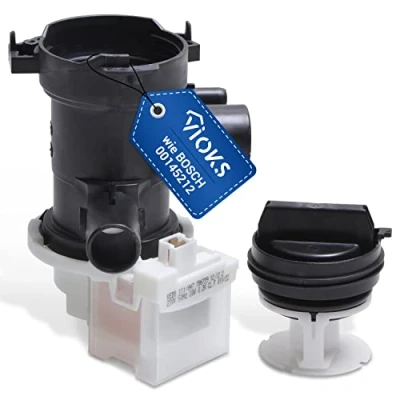 Afbeelding van VIOKS Copreci KEBS, vervanging voor Bosch pomp 00145212 &amp; loogenpomp, 30 W, met pompkopzeef wasmachine Siemens iQ100, iQ300, iQ500, Avantixx Extraklasse Classixx VarioPerfect