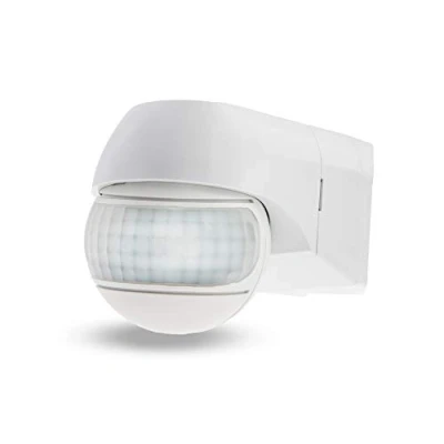 Afbeelding van HUBER MOTION 3 hoek infrarood bewegingsmelder 220 zeer gevoelig door 2 sensoren IP44 I 230V LED geschikt, horizontaal/verticaal verstelbaar, wand/hoek montage