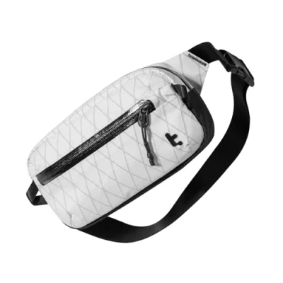 Afbeelding van tomtoc 1,5 l borstzak met RFID bescherming, kleine schoudertas voor mannen en vrouwen, heuptas heren, lichte waterdichte schouderriem, dagelijks reizen buiten, zwart
