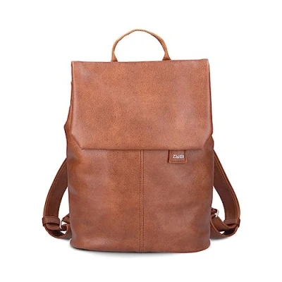Afbeelding van ZWEI® MR13 Rugzak Mademoiselle 100%PU Cognac