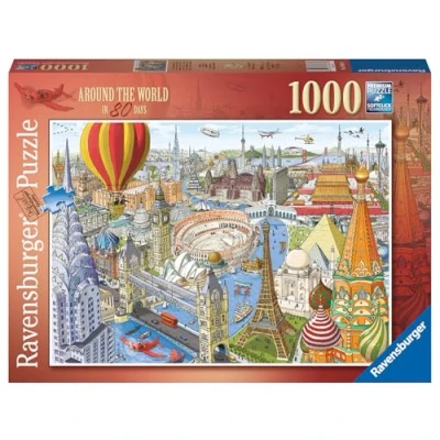 Afbeelding van Ravensburger Rond de wereld in 80 dagen 1000 delige puzzel voor volwassenen en kinderen vanaf 12 jaar