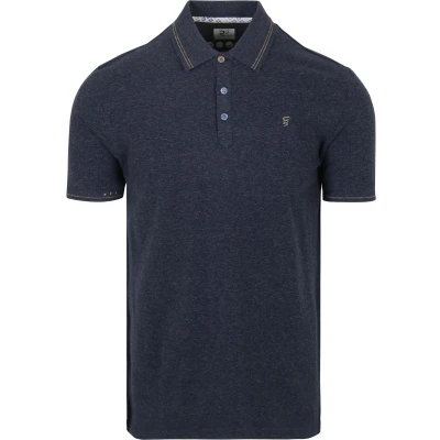 Afbeelding van R2 Amsterdam Polo Soft Solid Blue Maat XL Heren