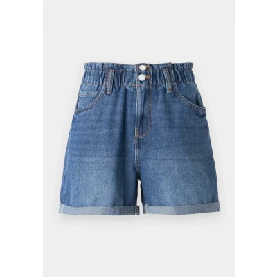 Afbeelding van Vero Moda Vmlyra Paperbag Jeansshort, Dames, Maat: XS, Medium blue denim