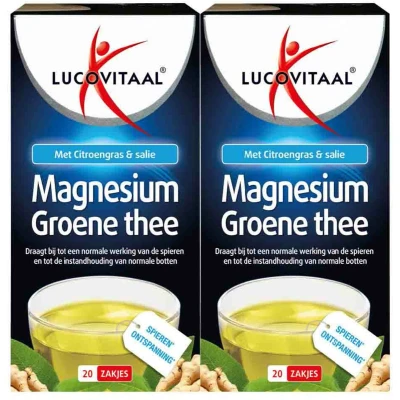 Afbeelding van 2+2 gratis: 2x Lucovitaal Thee Magnesium 20 stuks