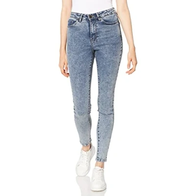 Afbeelding van Urban Classics Jeans Skinny Fit, Dames, Maat: 32x32, Light skyblue acid washed
