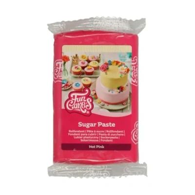 Afbeelding van FunCakes Rolfondant Fondant voor Cupcakes en Taarten Donkerroze 250g